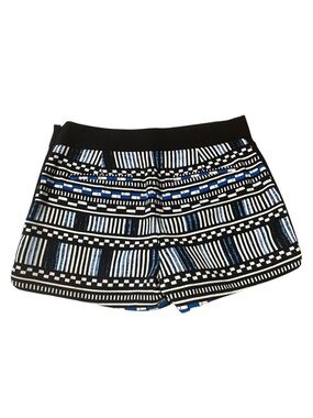 J. Crew Chic Black High Waist Shorts with Patterned Design